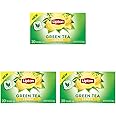 Lipton Lemon Green Tea Bags, Flavored, Unsweetened Teabags for Hot Tea or Iced Tea with Caffeine and Flavonoids, 20 Total Tea Bags (Pack of 3)