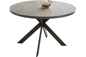 Zerifevni 47" Round Dining Table Set, Mid Century Modern Round Dining Table for 4-6 Person, Steel Legs, Leisure Coffee Table for Kitchen Dining Room, Save Space