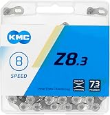 KMC Z8.3 Bike Chain 114 Links 1/2 x 3/32 Smooth Quiet Chamfered Inner Plates