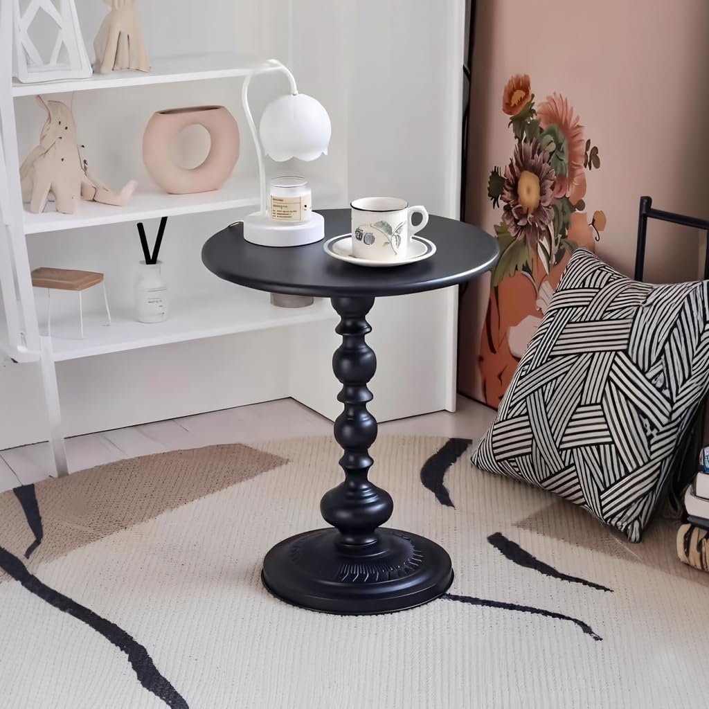 Photo 1 of *UNTESTED*
SJIE Side Table - 13.8" Round Small Accent Table with Metal Base, Multifunctional Vintage Coffee Table for Living Room, Bedroom, Office & Patio - Elegant Matte-Finished End Tables