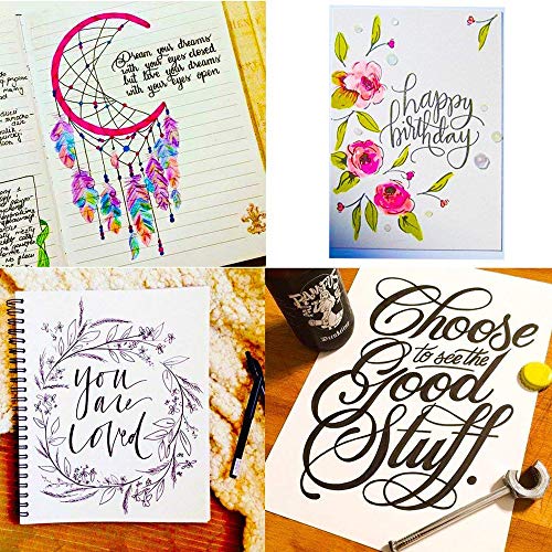 Axiba 4 Sizes Ink Calligraphy Pen Hand Lettering Pens Brush Markers Drawing Art Marker