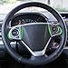 BEHAVE Car Trim fit for Cr-v Honda,Steering Wheel Kit for Cars Fit for Honda 2015 2016 CRV Trim,Pack of 1 Pair of Chrome Trim Fit for Honda Steering Wheel