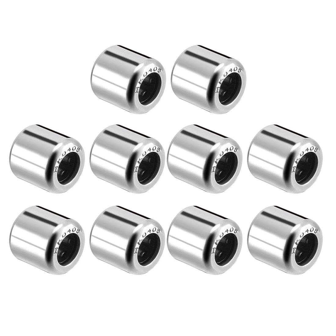 sourcing map HK0408 Drawn Cup Needle Roller Bearings, Open End, 4mm Bore Dia, 8mm OD, 8mm Width (Pack of 10)