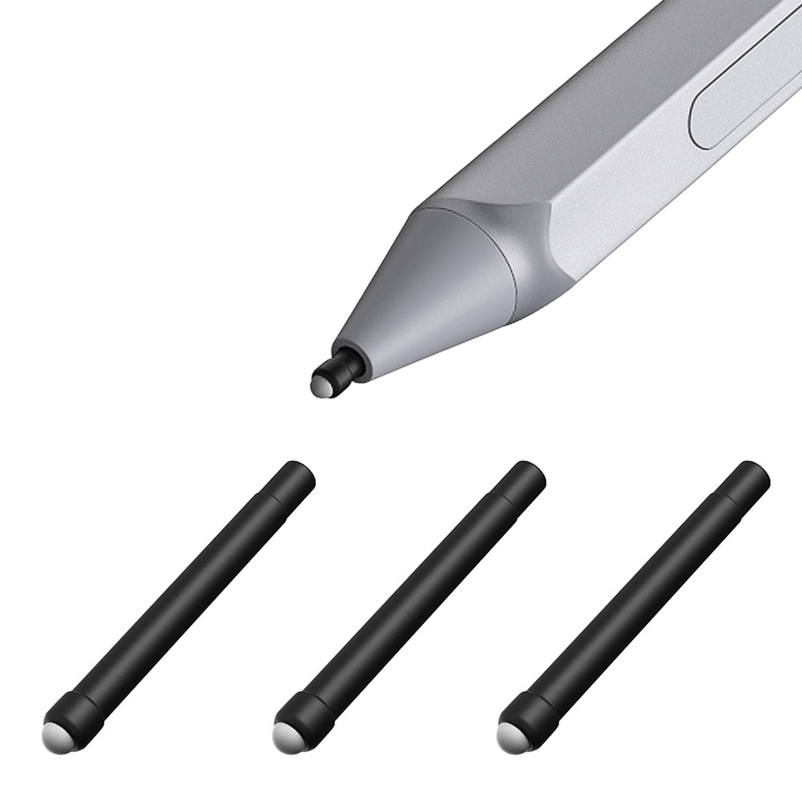 TiMOVO Surface Pen Tips Replacement Kit - 3 Pack Original HB Type, Fit Surface Pro 2017 & Pro 4 Pen - Black