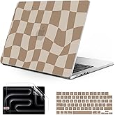 Anban Compatible with MacBook Pro 14 inch Case 2026-2021 M5 M4 M3 M2 M1 A3434 A3112 A3185 A3401 A2918 A2992 A2779 A2442, Plastic Hard Shell Case+Keyboard Cover+Screen Protector, Brown Checkered