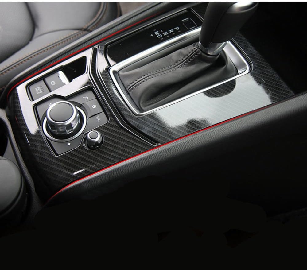 Chenghuaguo Car Inner Console Gear Shift Panel Cover Trim Sticker for Mazda CX-5 2017 Carbon Fiber Color