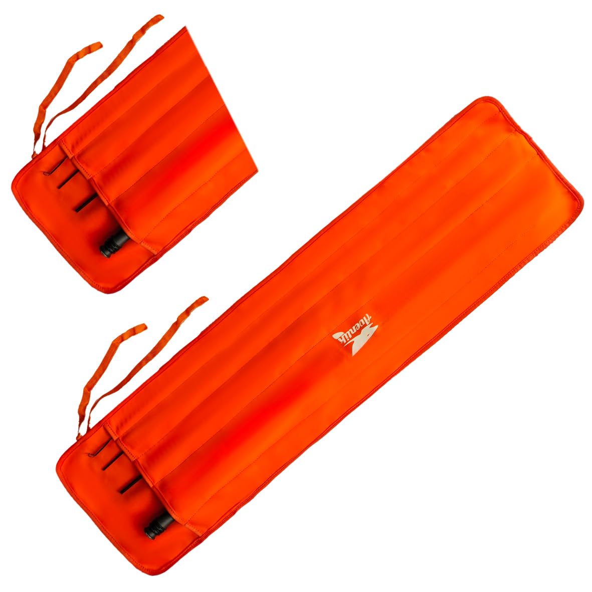 Photo 1 of Aventik Neoprene Fly Rod Sock With 5 Compartments - Fishing Sleeve Cover, Pole Glove Protector Bag Pouch (9'0''-9'6'' 4sec With Extra Tip, Orange)