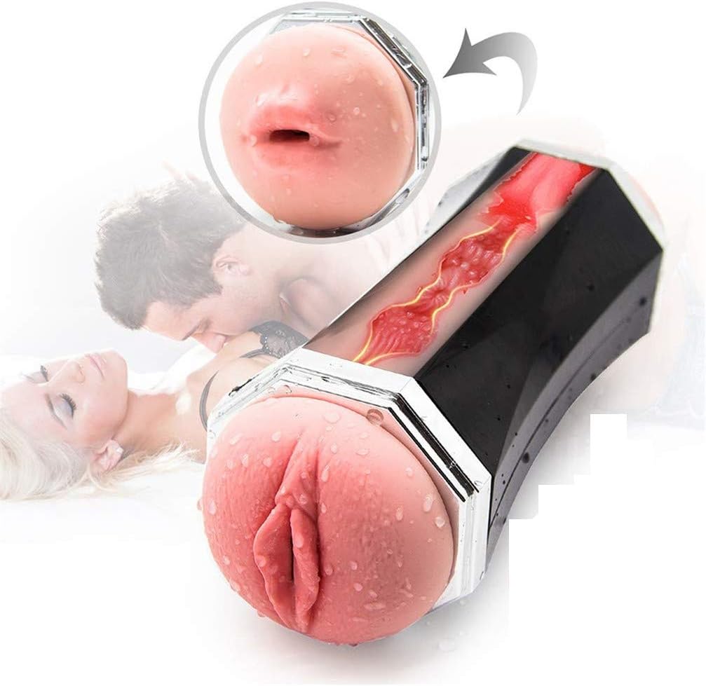 XJUEMK USB Mǎssǎger Vǐbrǎtǐon Training T-Shirt Six Toys Men 2 in 1 Hands Free Deep Throat Oral Cup Sucking Endless Pleasure Headphone Mode Blow-Job Toys Best Gift for Man