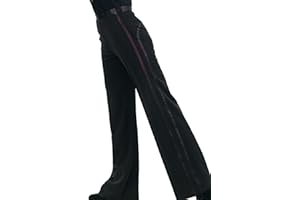 LOVE FOR DANCE JS CHOW Black Men's Boys' Latin Ballroom Smooth Rhythm Performance Competition Practice Dance Pants