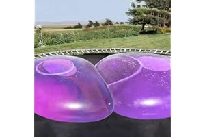 OULUN 47 Inch Giant Water Bubble Ball, Inflatable Water-Filled Ball Soft Rubber Ball for Outdoor Beach Pool Garden Party Large (Purple)