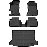 HAFIDI® Floor Mats & Cargo Liner Set Fit for 2018-2023 Subaru Crosstrek & 2017-2023 Impreza (Not Hybrid Models) All Weather Protection TPE Car Full Set Floor Liners Custom Accessories - Black