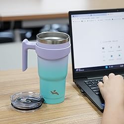 Konokyo 20 oz Tumbler with Handle and 2 Straw 2