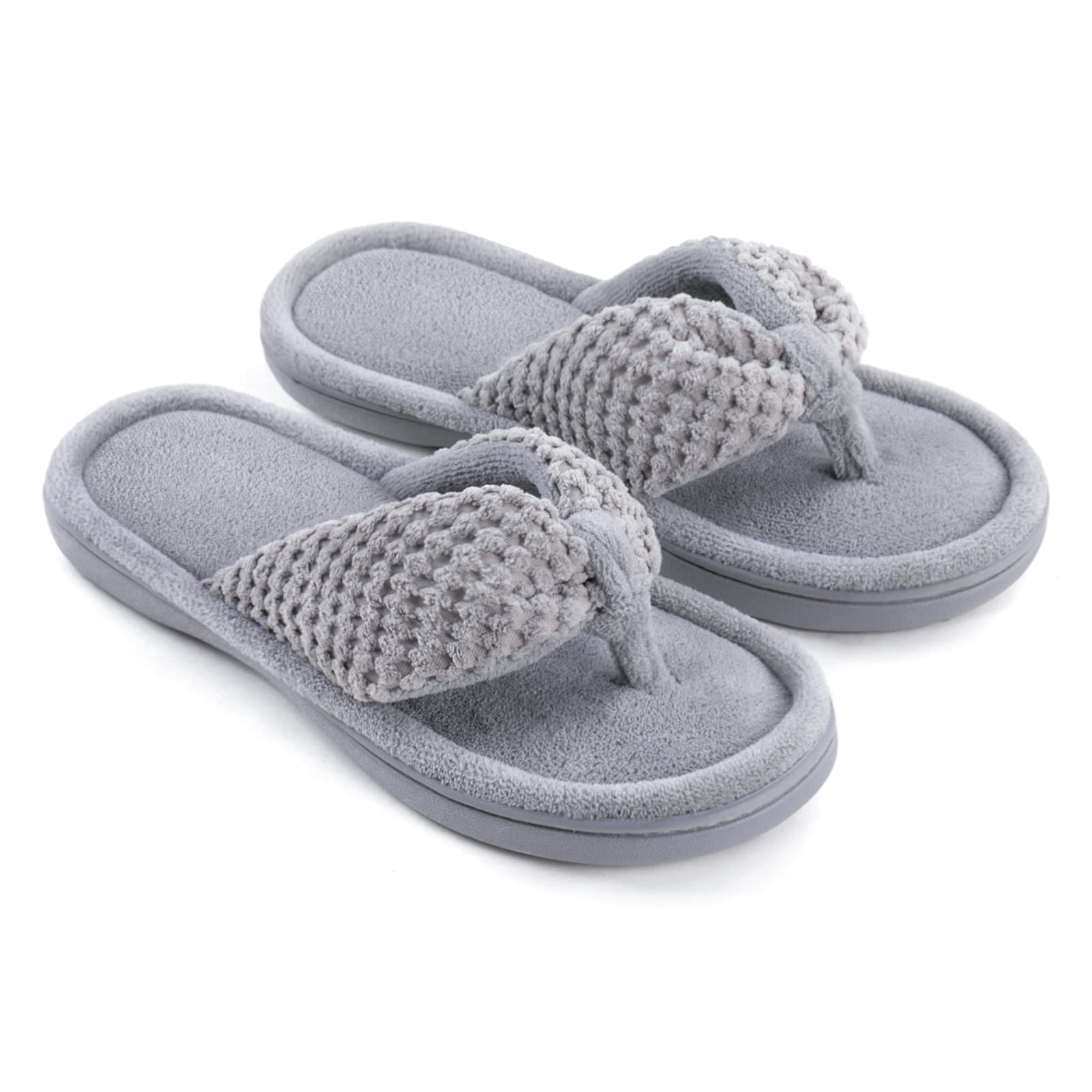 ULTRAIDEAS Women's Popcorn Flip Flop House Slipper With Memory Foam