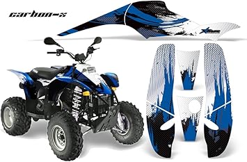Amazon Com Amr Racing Atv Graphics Kit Sticker Decal Compatible With Polaris Scrambler 500 Trailblazer 350 1985 09 Carbon X Blue Automotive