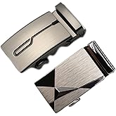 diyfixlcd 2pcs Fashion Belt New Alloy Solid Buckle Automatic Ratchet Leather Belt 35MM Buckle for Men
