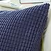 CaliTime Cozy Throw Pillow Cover Case for Couch Sofa Bed Comfortable Supersoft Corduroy Corn Striped Both Sides 18 X 18 Inches Navy Blue