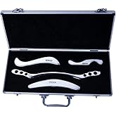 STICKON Stainless Steel Gua Sha Scraping Massage Tool Set IASTM Tools Great Soft Tissue Mobilization Tool (J Shape)