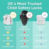 Aycorn Magnetic Safety Cupboard Locks 10x & Oven Lock 1x with Keys view 2