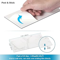 BeNice Peel and Stick Backsplash Large Bathroom