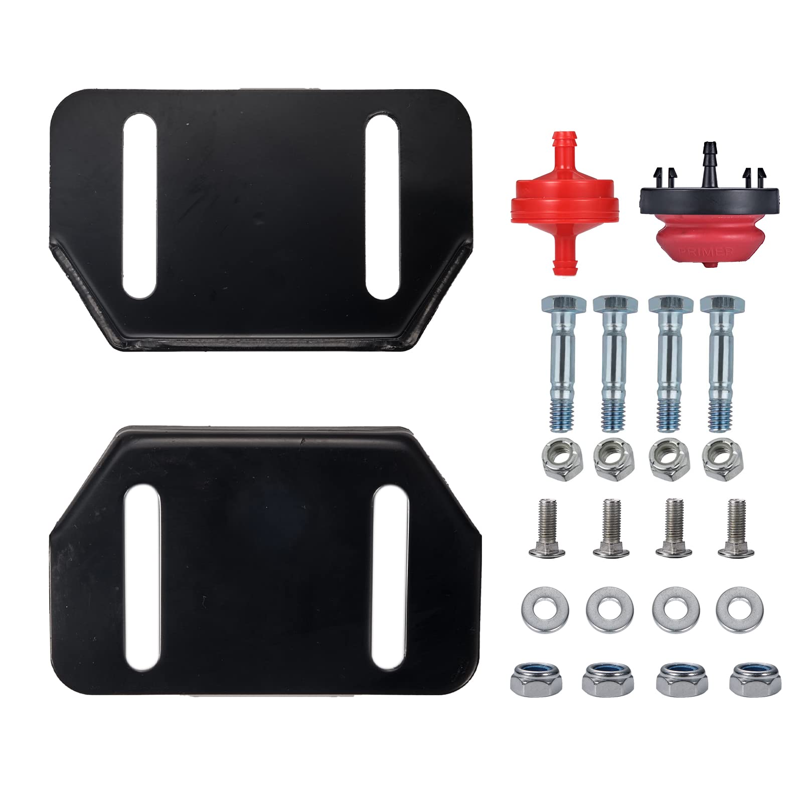 Photo 1 of 784-5580 Snow Blower Thrower Iron Made Slide Skid Plate Shoes 2 Pack Skid Shoes with Mounting Hardware Kit for MTD 784-5580-0637 Cub Cadet Yardman SnowBlower