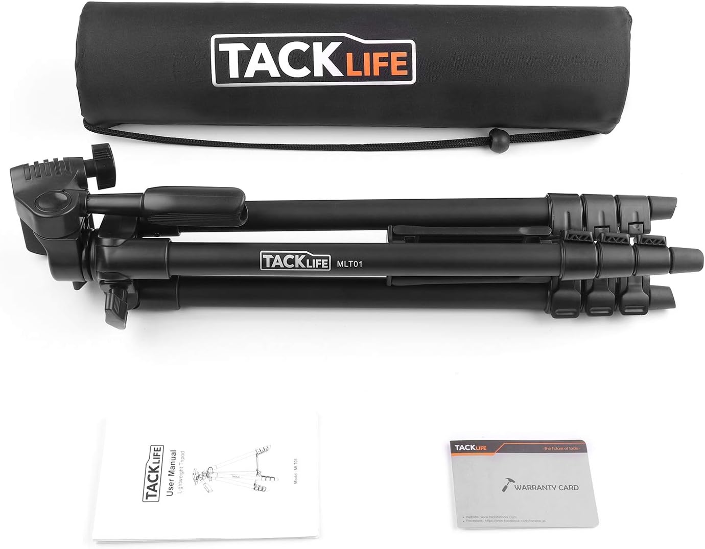 Lightweight Tripod 55-Inch, Aluminum Travel/Camera/Phone Tripod with Carry Bag, Maximum Load Capacity 6.6 LB, 1/4" Mounting Screw for Phone, Camera, Traveling, Laser Measure, Laser Level : Camera & Photo