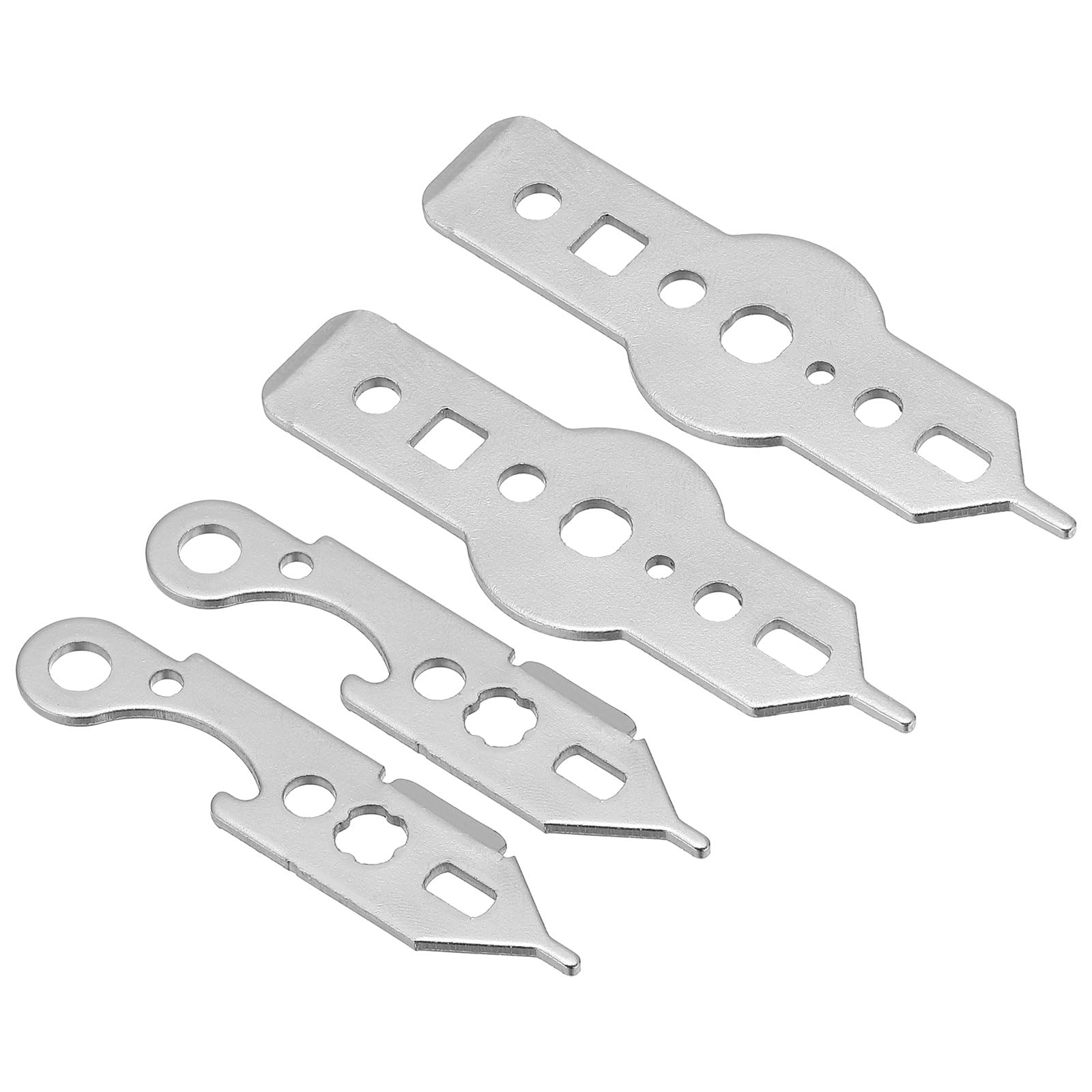 PATIKIL Dart Wrench Tool Kit, Set of 4 Multi-Purpose Dart Accessories for Aluminum Rod and Dart Head Tips, Silver Tone