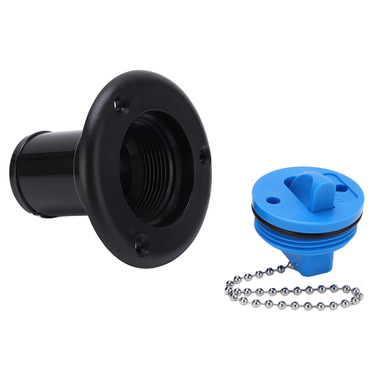 Boat Water Fill Hatch Inlet 38mm Plastic Deck Water Filler Tank Lid with Chain Connection for Yachts RV Marine Boat Trailer