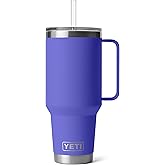 YETI Rambler 42 oz Tumbler with Handle and Straw Lid, Travel Mug Water Tumbler, Vacuum Insulated Cup with Handle, Stainless Steel, Ultramarine Violet