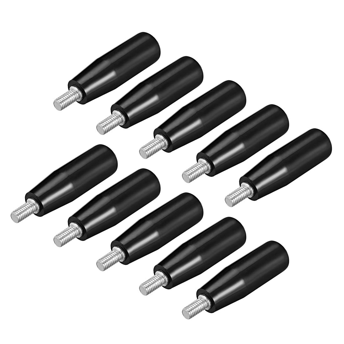 sourcing map 10 Pcs Revolving Handwheel Machine Handle M6 Male Threaded Stem for Milling Machine