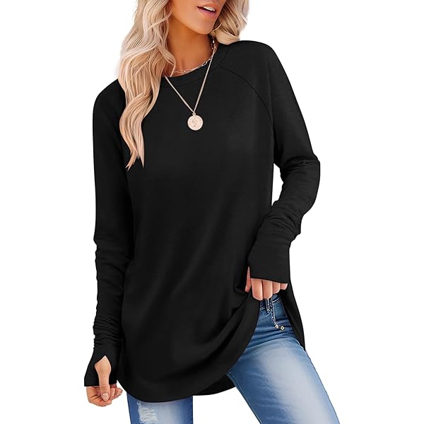 Trendy Queen Womens Oversized Long Sleeve T Shirts Women Basic