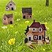 Zealor 12 Pieces Miniature Fairy Garden House and Terrarium Mushroom Fairy House Statue