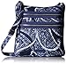 Vera Bradley Women's Cotton Triple Zip Hipster Crossbody Purse, Indio, One Size