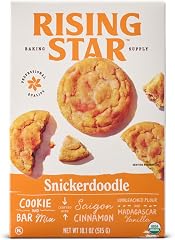 Rising Star Organic Snickerdoodle Cookie & Bar Mix Organic, 18.1 OZ | USDA Organic, Non-GMO, Kosher, Professional Bakery-Qual