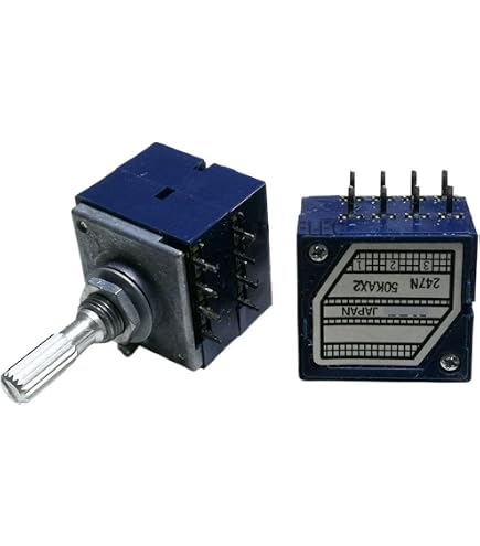 New Alps RK27 100K 100KA Metal Shaft Log Potentiometer: Amazon.com