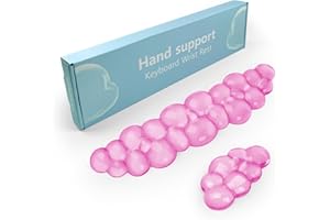 KEPUTAIER Gel Cloud Keyboard and Mouse Wrist Rest, Cute Wrist Support and Arm Support Keyboard Rest for Keyboard and Mouse Typing Pain Relief，Suitable for Office/Computer/Laptop/Gaming (Pink)
