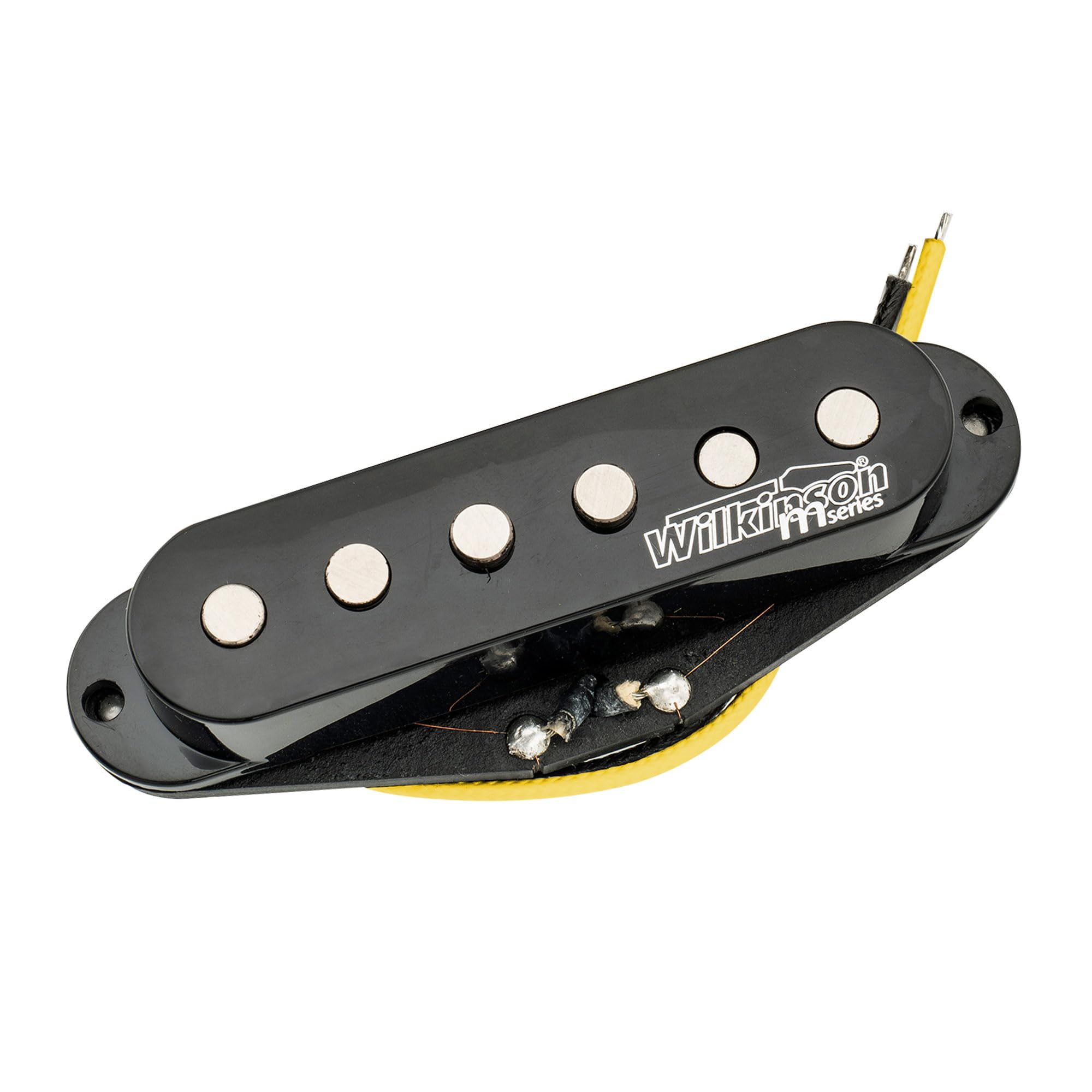 Wilkinson Vintage 60's Staggered Alnico 5 Single Coil Bridge Pickup for Strat Style Electric Guitar, Black