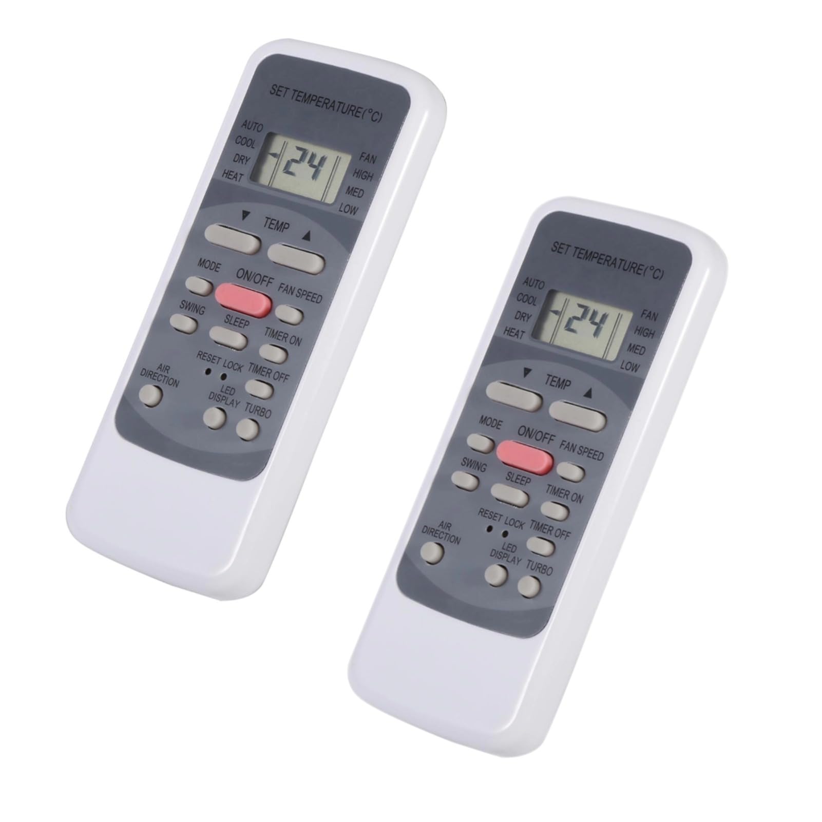 2Pcs AC Remote Replacement For R51/E R51/CE R51M/CE R51D/E R51M/BGE R51M/BGE, Sensitive Buttons Fully Functional Air Conditioner Remote Control For R51 Series