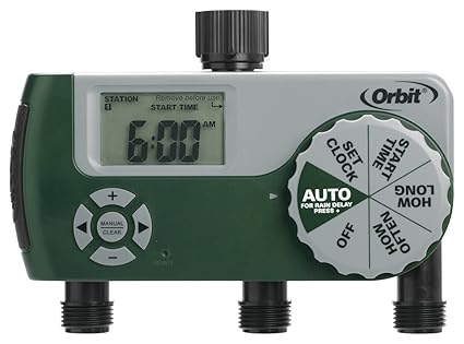 Orbit 3 Outlet Programmable Hose Faucet Timer Amazon In Garden
