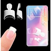 Krofaue French Nail Tips - 120PCS Acrylic White Fake Nails Art Tips 12 Sizes Half Cover False Nails Wrap Edge Square Nails with Case for DIY Nail Extensions