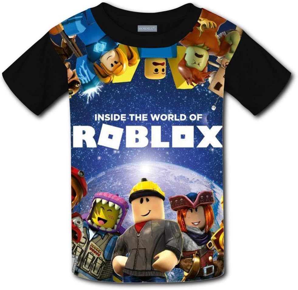 Frank Ken Unisex Kid/Youth T Shirts Ro-blox 3D Print Short Sleeve Tee for Boys & Girls XS Black