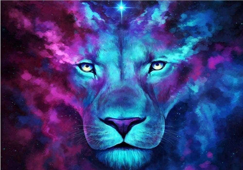 OKJK Nebula Lion Mini Jigsaw Puzzle For Adults 1000 Piece Puzzle Paper toy Diy modern mural unique gift home decoration 38x26cm