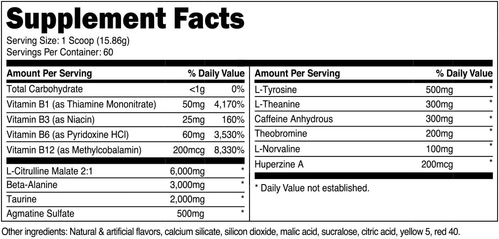 Nutricost Pre-Workout Complex (Peach Mango, 60 Servings): Health & Personal Care