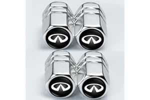 MIKAQIKAOR 4pcs Tire Valve Stem Caps for Infinity QX50 Q50 Q70 Q70L Q60 QX30 QX60 QX80 All Models Car Accessories, Wheel tire Valve,tire Cover Cap,Wheel air Valve Cap for Infiniti