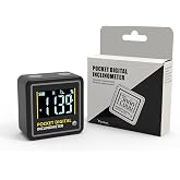 KNINE OUTDOORS Mini Digital Angle Finder 4-side Strong Magnetic Angle Gauge, Table Saw Miter Protractor, Woodworking Measuring Tool, Level Box for Hanging (1 Pack, Plastic, Small Size)