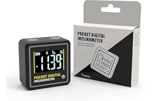 KNINE OUTDOORS Mini Digital Angle Finder 4-side Strong Magnetic Angle Gauge, Table Saw Miter Protractor, Woodworking Measuring Tool, Level Box for Hanging (1 Pack, Plastic, Small Size)