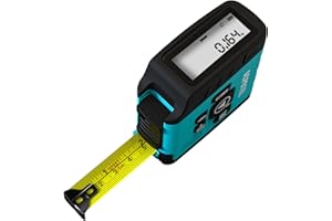 2-in-1 Digital Tape Measure - Ft/Ft+in/in/M 16Ft Tape Measure, Backlit Display USB Rechargeable Tape Measure with Display, 20 Groups Historical Memory ACPOTEL (Blue)