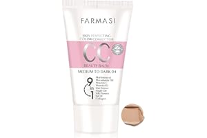 FARMASi CC Color Control Cream, Natural and Flawless Finish, Enriched Formula with Multimineral & Spf 25+, All-Day Hold, All Skin Types, 1.7 fl. oz, Medium to Dark