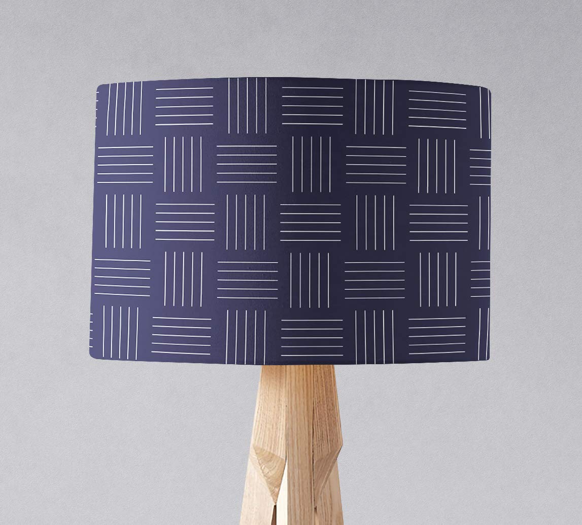 Navy Blue Geometric Lampshade Ceiling light shade or Table lamp Amazon