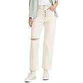 Levi's Womens Snap Ribcage Straight Ankle Jeans