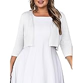 Sewify Women's Plus Size Bolero Shrug Cropped Cardigan Sweaters (XL-4XL)